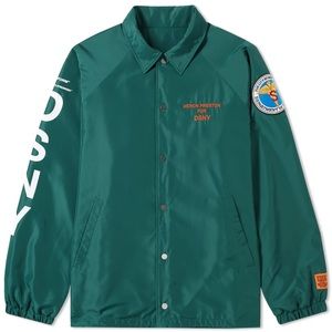 Heron Preston DSNY uniform coach jacket green